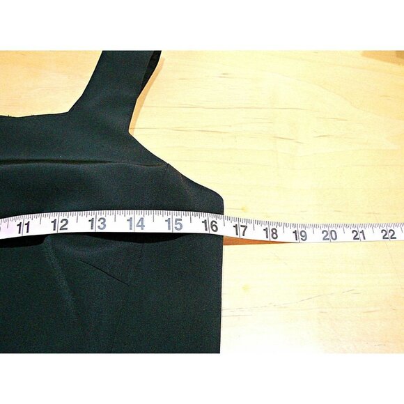 Vintage Jenne Maag Sleeveless Square Neck Sheath Career Midi Dress Black Size M - Picture 6 of 12